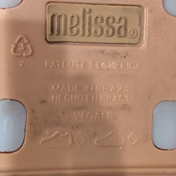 Melissa Essential Chic thong / flip flop sandal, beige, size 10 - Picture 7 of 8